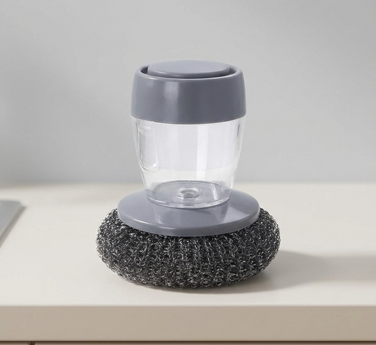 Soap Dispensing Dish Cleaning Brush | Built-In Liquid Dispenser Scrubber